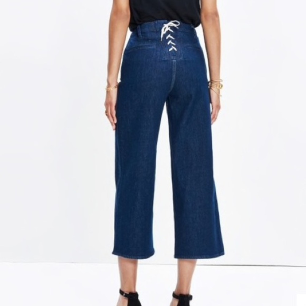 Madewell Lace Up Wide Leg Crop